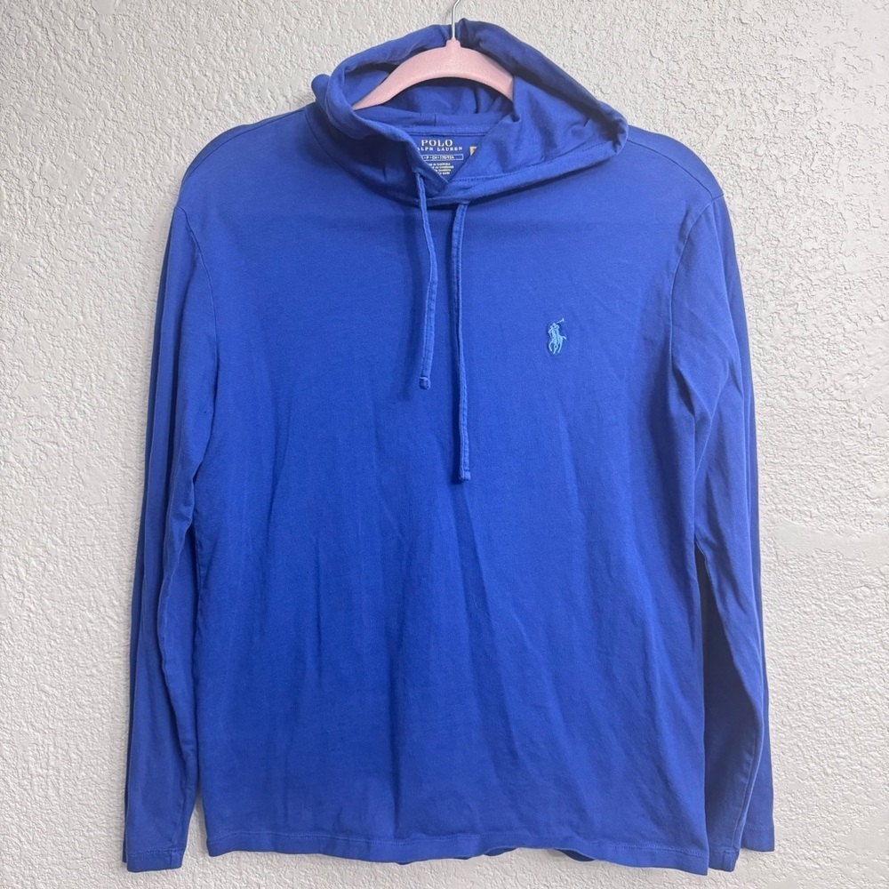 Polo Ralph Lauren Blue Hooded Long Sleeve Tee Men’s Small